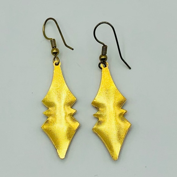 Vintage Cloisonné Earrings Butterflies and Flowers - Picture 2 of 5